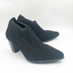 ALL BLACK PT Pull-On Black Stretch Mesh Pointed Toe Bootie Womens 6.5
